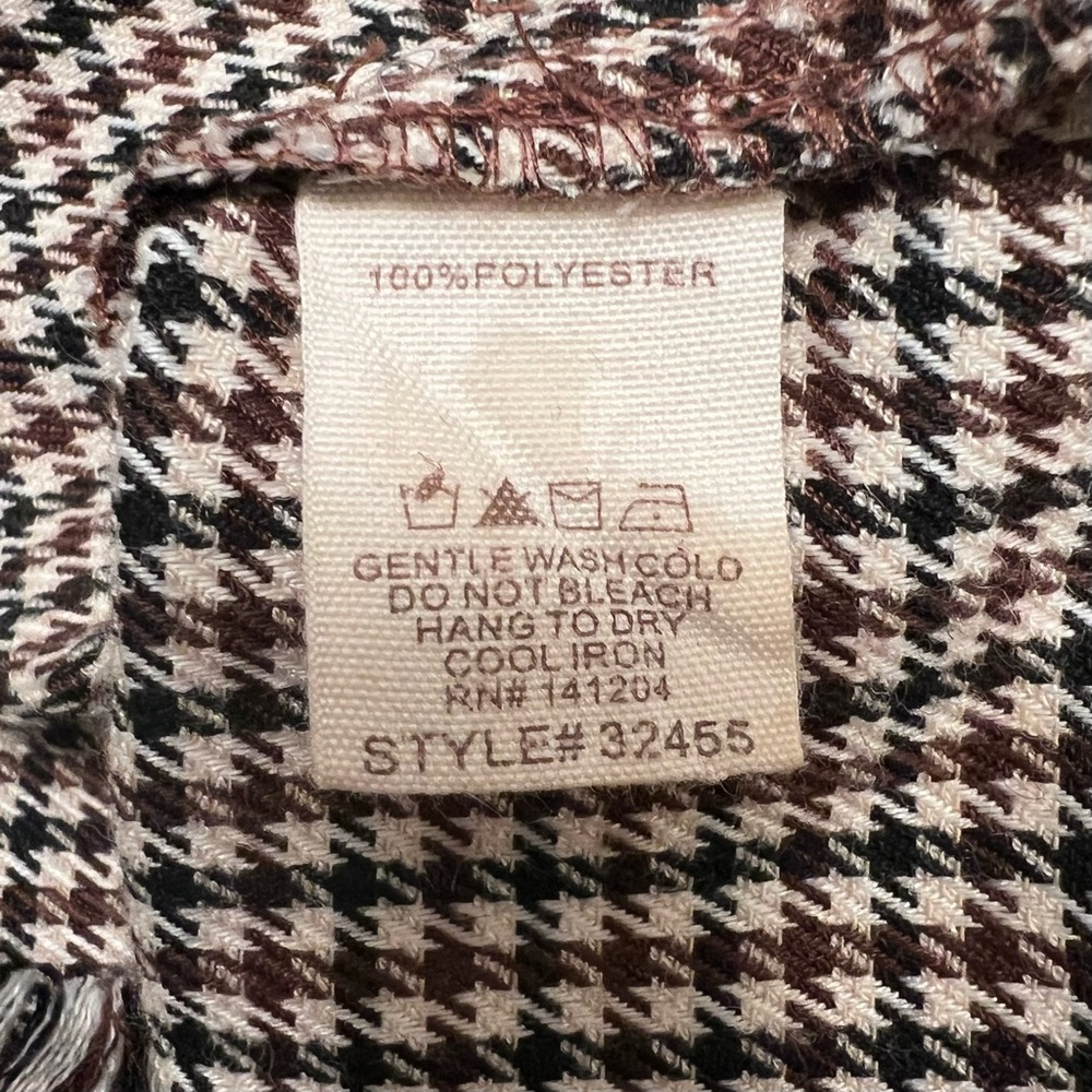 Hem & Thread Houndstooth Button Front Shirt Jacke… - image 8